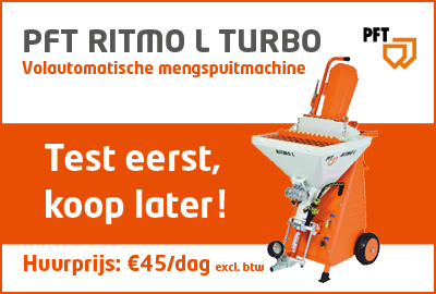 Huur & Test de PFT Ritmo L Turbo Mengspuitmachine
