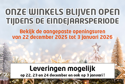 Aangepaste openingsuren tijdens de eindejaarsperiode 2025