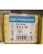 PGB Zelfborende schroef DIN 7504M 3,5x19mm (200 stuks)