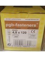 PGB Snelbouwschroef type S 4,8x120mm (200 stuks)