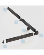 ACO Slimline Hoekelement zwart