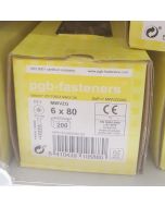 PGB Spaanderplaatschroef VZK-Z 6x80mm (200 stuks)