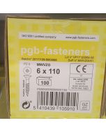 PGB Spaanderplaatschroef VZK-Z 6x110mm (100 stuks)
