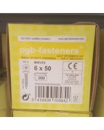 PGB Spaanderplaatschroef VK-Z 6x50mm (200 stuks)