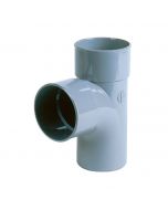 Nicoll PVC T-stuk 87° M/S Ø90 grijs