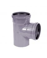 Nicoll PVC T-stuk 90° M/M/S Ø125 grijs